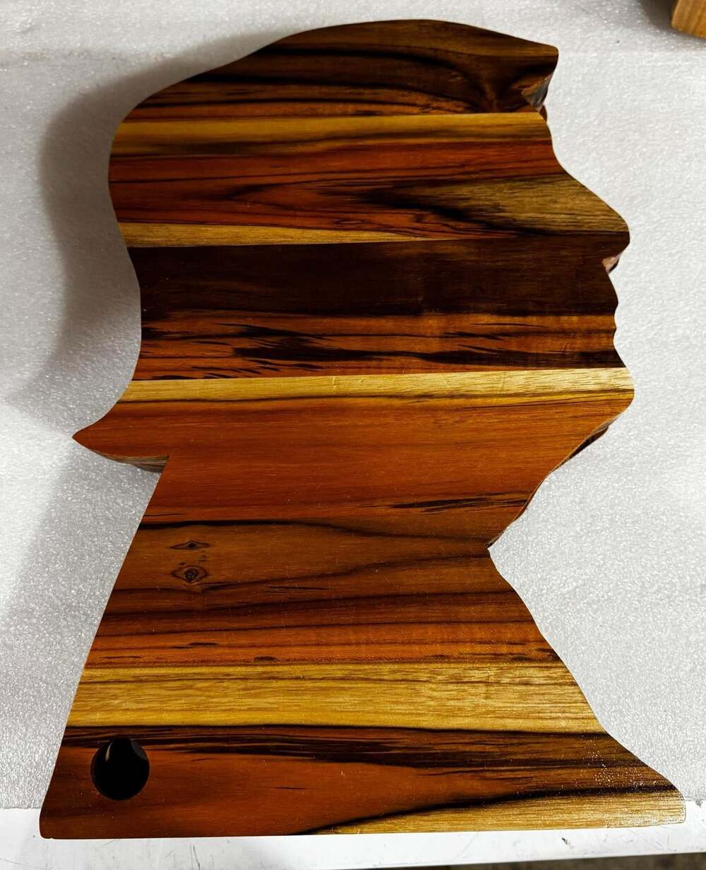 Handcrafted Teakwood Donald Trump cutting boards